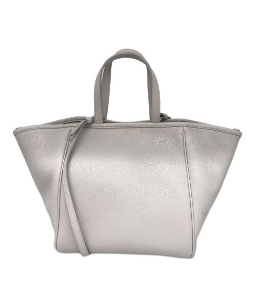 CELINE（セリーヌ）CELINE (セリーヌ) 2WAYレザーショルダーバッグ グレーの古着・服飾アイテム