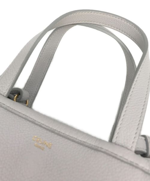 CELINE（セリーヌ）CELINE (セリーヌ) 2WAYレザーショルダーバッグ グレーの古着・服飾アイテム