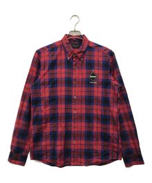 F.C.R.B.（エフシーレアルブリストル）の古着「チェックシャツ」｜レッド