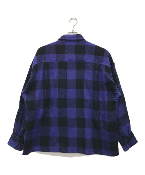 DESCENDANT（ディセンダント）DESCENDANT (ディセンダント) チェックシャツ パープル サイズ:2の古着・服飾アイテム