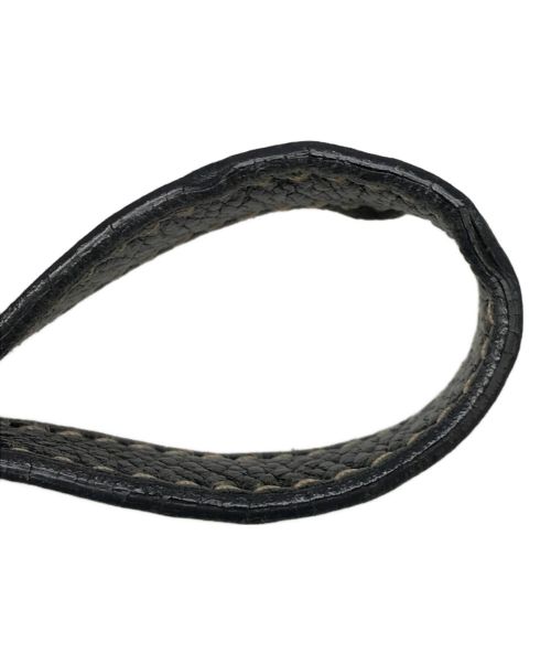 GUCCI（グッチ）GUCCI (グッチ) レザーショルダーバッグ ブラックの古着・服飾アイテム