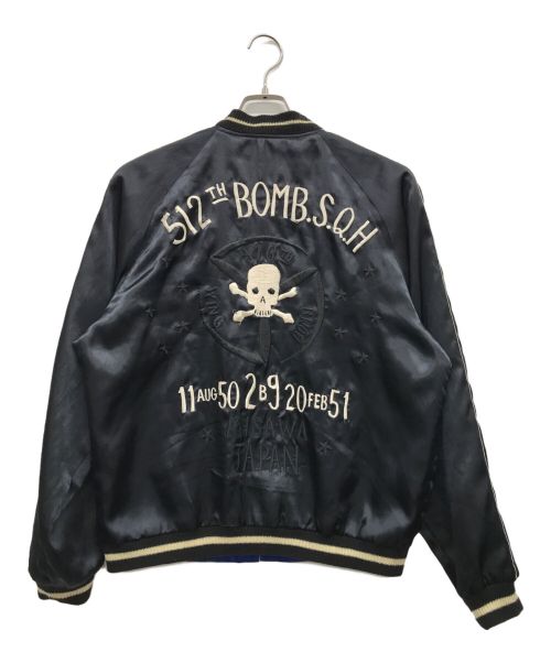 BEAMS（ビームス）BEAMS (ビームス) スカジャン ブラック×ブルー サイズ:Mの古着・服飾アイテム