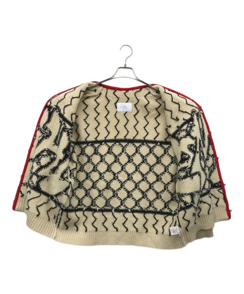 WHIMSY（ウィムジー）WHIMSY (ウィムジー) ニットカーディガン ベージュ サイズ:Lの古着・服飾アイテム