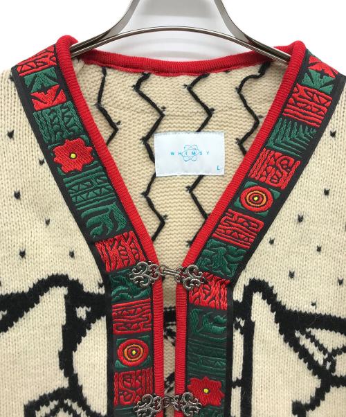 WHIMSY（ウィムジー）WHIMSY (ウィムジー) ニットカーディガン ベージュ サイズ:Lの古着・服飾アイテム