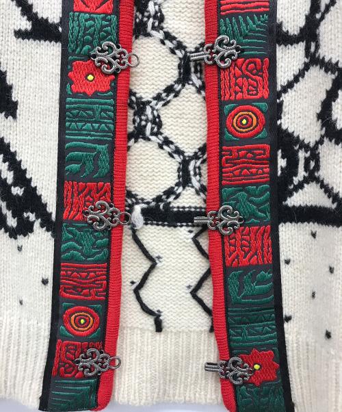 WHIMSY（ウィムジー）WHIMSY (ウィムジー) ニットカーディガン ベージュ サイズ:Lの古着・服飾アイテム