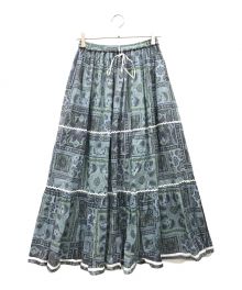 IENA LA BOUCLE（イエナ ラ ブークル）の古着「バンダナプリントロングスカート」｜ブルー
