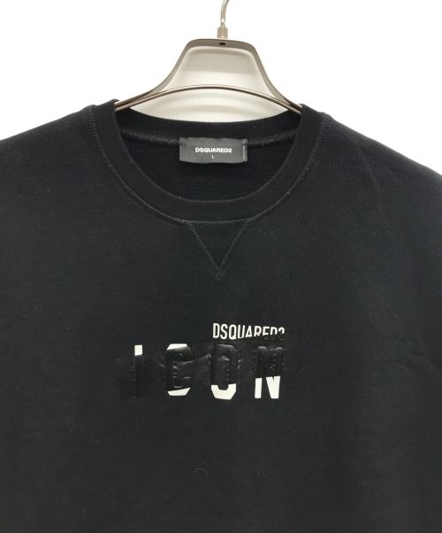 DSQUARED2（ディースクエアード）DSQUARED2 (ディースクエアード) Icon Taped Sweater ブラック サイズ:Lの古着・服飾アイテム