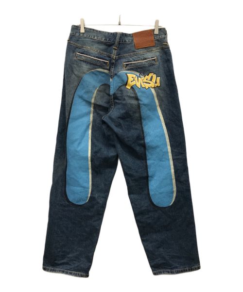 EVISU（エヴィス）EVISU (エビス) グラフィックダイコックデニムパンツ インディゴ サイズ:29　165/74Aの古着・服飾アイテム