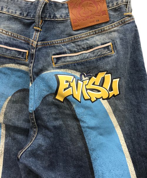 EVISU（エヴィス）EVISU (エビス) グラフィックダイコックデニムパンツ インディゴ サイズ:29　165/74Aの古着・服飾アイテム