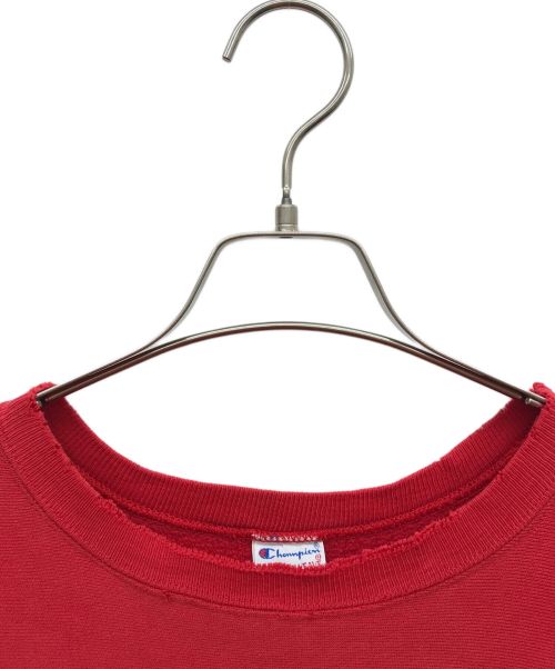 Champion REVERSE WEAVE（チャンピオン リバース ウィーブ）Champion REVERSE WEAVE (チャンピオン リバースウィーブ) ロゴスウェット レッド サイズ:XLの古着・服飾アイテム