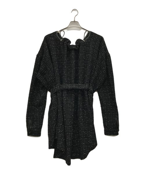 KISHIDAMIKI（キシダミキ）KISHIDAMIKI (キシダミキ) ツイードコート ブラック サイズ:Fの古着・服飾アイテム