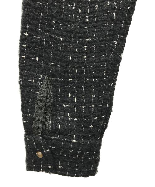 KISHIDAMIKI（キシダミキ）KISHIDAMIKI (キシダミキ) ツイードコート ブラック サイズ:Fの古着・服飾アイテム