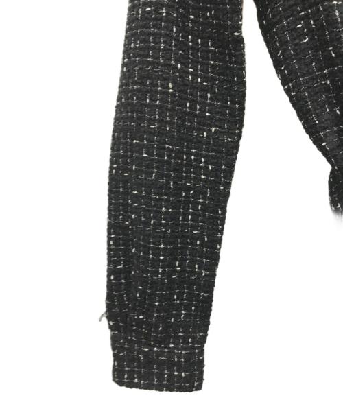 KISHIDAMIKI（キシダミキ）KISHIDAMIKI (キシダミキ) ツイードコート ブラック サイズ:Fの古着・服飾アイテム