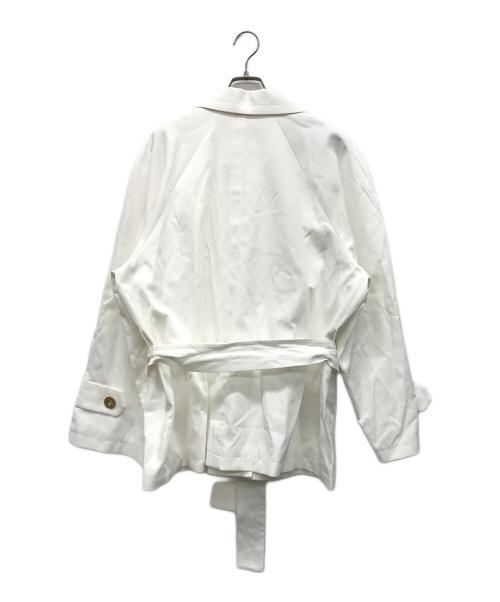 LOW CLASSIC（ロウクラシック）LOW CLASSIC (ロウクラシック) ベルテッド ジャケット ホワイト サイズ:Mの古着・服飾アイテム