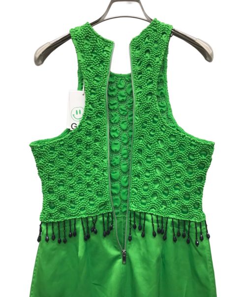 GANNI（ガニー）GANNI (ガニー) ノースリーブワンピース グリーン サイズ:36 未使用品の古着・服飾アイテム