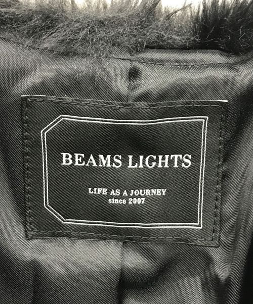 BEAMS Lights（ビームスライト）BEAMS Lights (ビームスライト) ボリューム エコファー ロングコート ブラック サイズ:38の古着・服飾アイテム