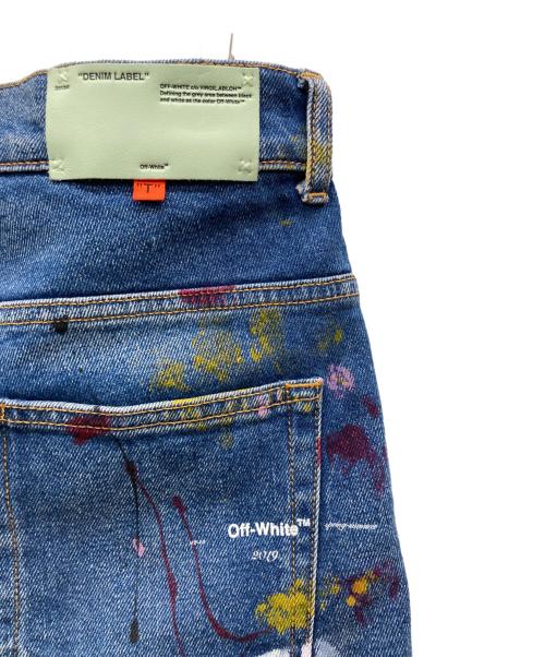 OFFWHITE（オフホワイト）OFFWHITE (オフホワイト) ペイントスキニーデニム インディゴ サイズ:31の古着・服飾アイテム