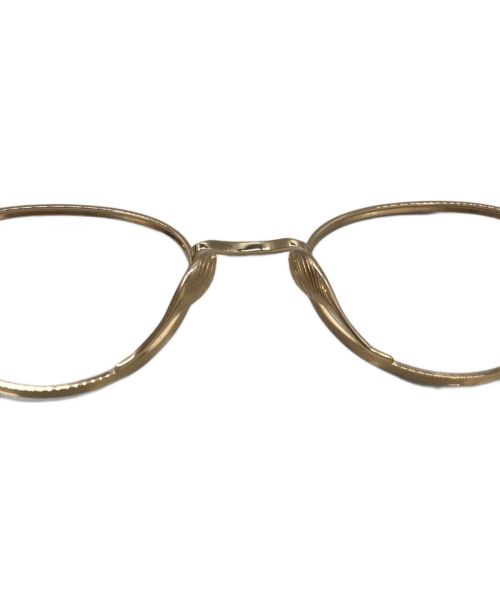 THE BEDFORD HOTEL（ザ ベッドフォード ホテル）THE BEDFORD HOTEL (ザ ベッドフォード ホテル) 眼鏡(フレームのみ) ゴールドの古着・服飾アイテム