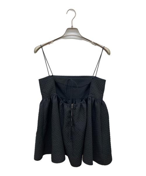 Whim Gazette（ウィムガゼット）Whim Gazette (ウィムガゼット) ジャガードキャミブラウス ブラック サイズ:Fの古着・服飾アイテム