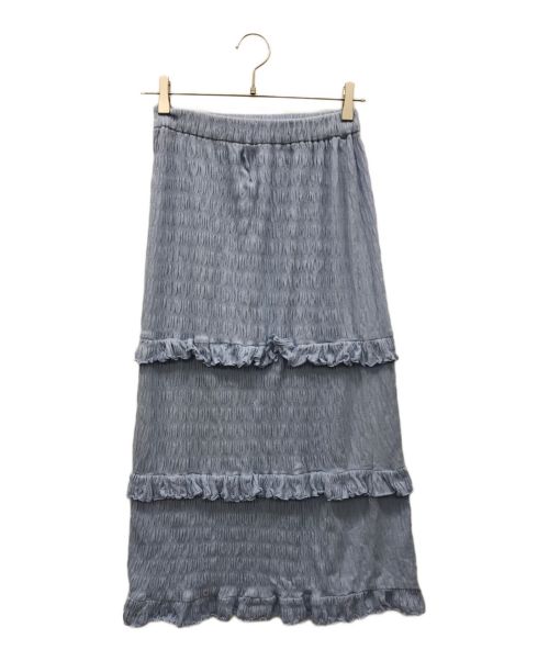 meer.（メーア）MEER. (メーア) SHIRRING FRILL SKIRT スカイブルー サイズ:なしの古着・服飾アイテム