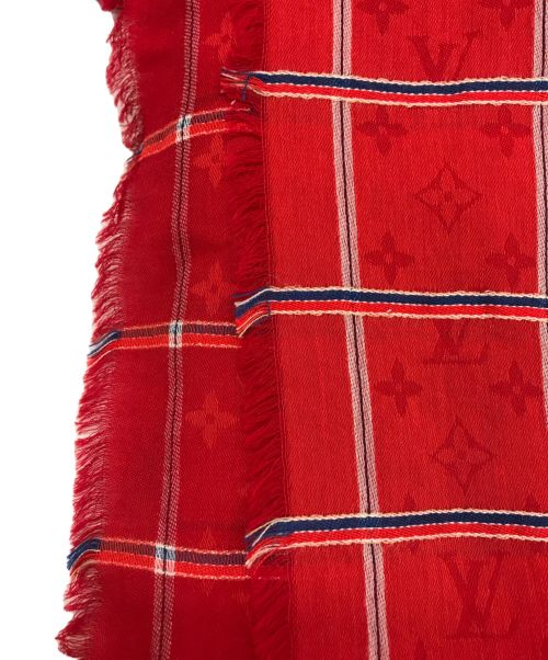 LOUIS VUITTON（ルイ ヴィトン）LOUIS VUITTON (ルイ ヴィトン) 大判ストール レッドの古着・服飾アイテム