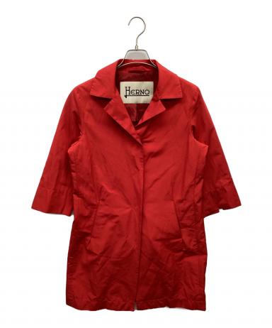 中古・古着通販】HERNO (ヘルノ) スプリングコート レッド サイズ:44