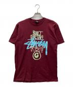 stussyステューシー）の古着「プリントTシャツ」｜パープル