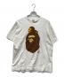 BAPE BY A BATHING APE（ベイプバイアベイシングエイプ）の古着「プリントTシャツ」｜ホワイト