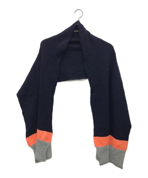 TRICOTE（トリコテ）TRICOTE (トリコテ) ウール混マフラー ネイビー サイズ:FREEの古着・服飾アイテム