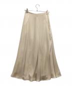 Snidelスナイデル）の古着「サテンエスカルゴスカート」｜ベージュ