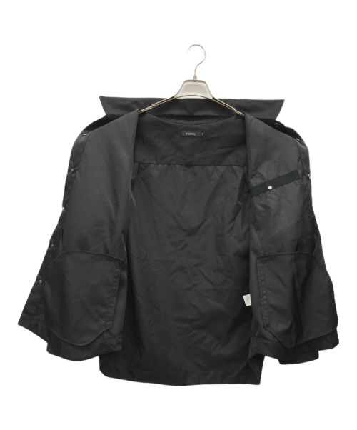 ROTOL（ロトル）ROTOL (ロトル) SNAP BUTTON NYLON SHIRT ブラック サイズ:2の古着・服飾アイテム