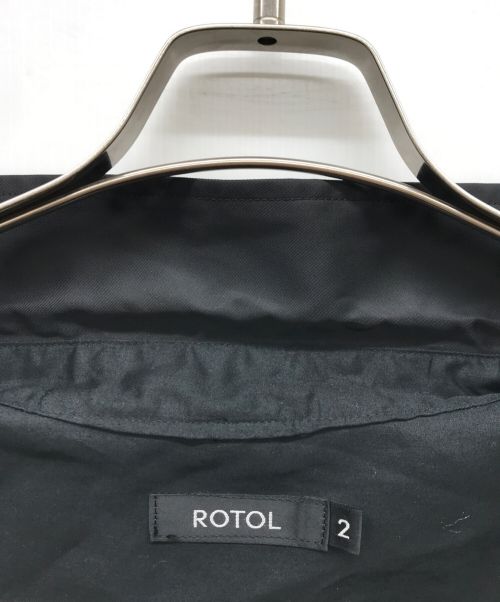 ROTOL（ロトル）ROTOL (ロトル) SNAP BUTTON NYLON SHIRT ブラック サイズ:2の古着・服飾アイテム