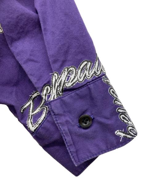 BlackEyePatch（ブラックアイパッチ）BlackEyePatch (ブラックアイパッチ) 長袖シャツ パープル サイズ:Lの古着・服飾アイテム