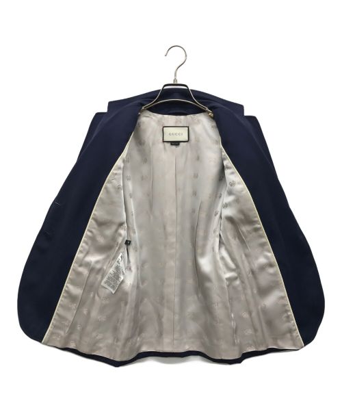 GUCCI（グッチ）GUCCI (グッチ) テーラードジャケット ネイビー サイズ:40の古着・服飾アイテム