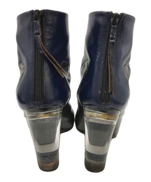 PREMIATA（プレミアータ）PREMIATA (プレミアータ) クリアヒールブーツ ネイビー サイズ:38の古着・服飾アイテム