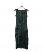 ISSEY MIYAKEイッセイミヤケ）の古着「ノースリーブプリーツワンピース」｜グリーン