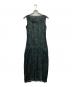 ISSEY MIYAKE (イッセイミヤケ) ノースリーブプリーツワンピース グリーン サイズ:S：8000円