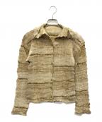 ISSEY MIYAKEイッセイミヤケ）の古着「プリーツシャツ」｜ベージュ