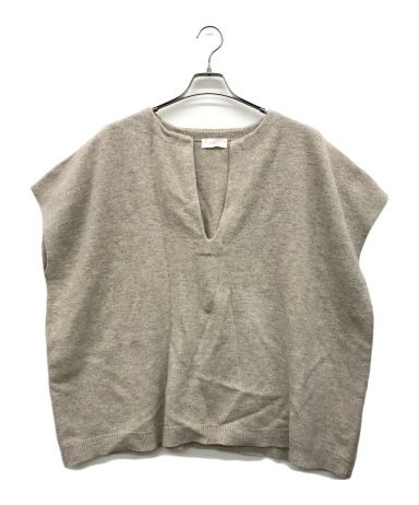 中古・古着通販】KAGURE (カグレ) ウールワイドニットベスト ベージュ