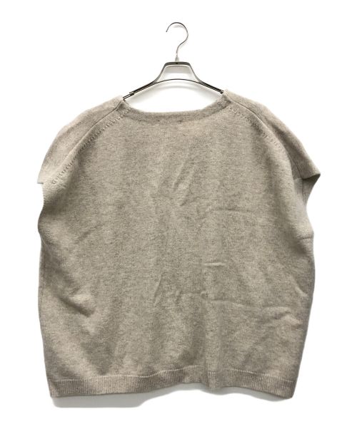 KAGURE（カグレ）KAGURE (カグレ) ウールワイドニットベスト ベージュ サイズ:freeの古着・服飾アイテム