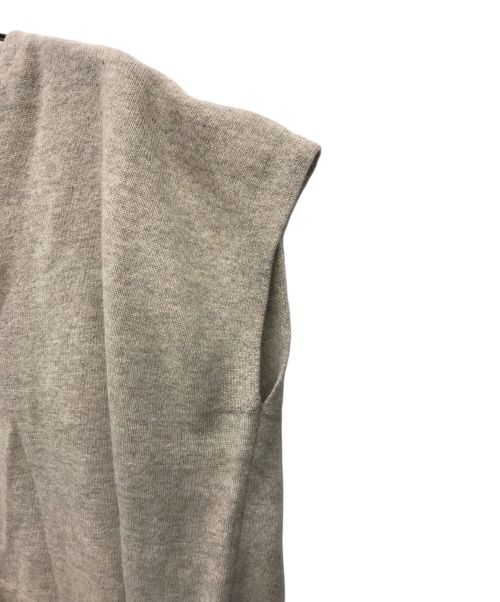 KAGURE（カグレ）KAGURE (カグレ) ウールワイドニットベスト ベージュ サイズ:freeの古着・服飾アイテム