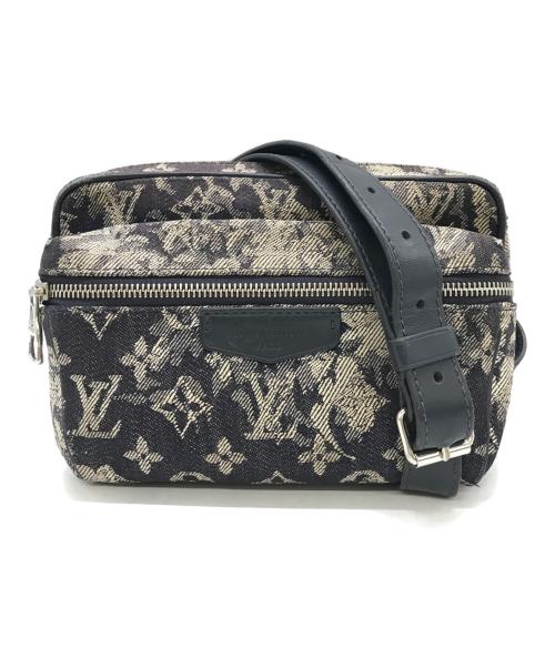 LOUIS VUITTON（ルイ ヴィトン）LOUIS VUITTON (ルイ ヴィトン) MONOGRAM TAPESTRY BUMBAG OUTDOOR/モノグラム・タペストリー バムバッグ・アウトドア  ネイビーの古着・服飾アイテム