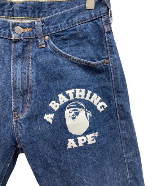 A BATHING APE（アベイシングエイプ）A BATHING APE (ア ベイシング エイプ) デニムハーフパンツ インディゴ サイズ:Sの古着・服飾アイテム