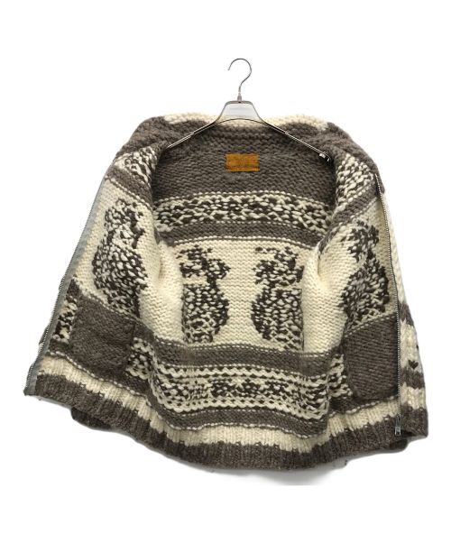 USED（ユーズド）USED (ユーズド) カウチンニットカーディガン ブラウン サイズ:なしの古着・服飾アイテム