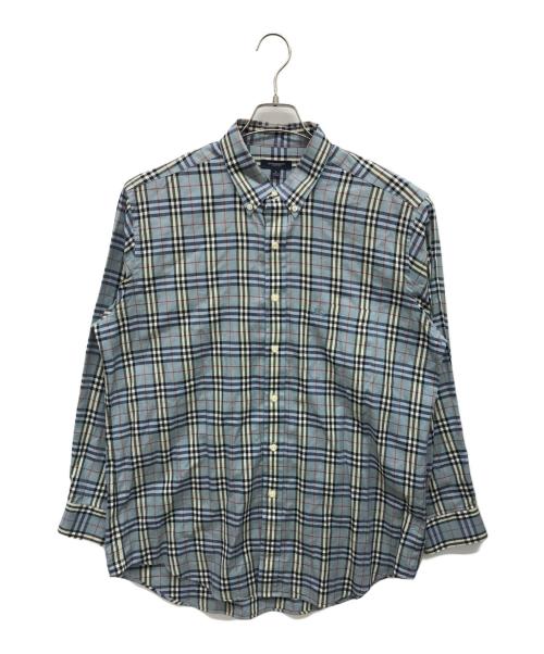 BURBERRY LONDON（バーバリーロンドン）BURBERRY LONDON (バーバリーロンドン) ノバチェックシャツ スカイブルー サイズ:Lの古着・服飾アイテム