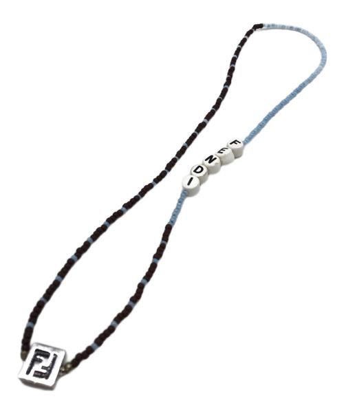 FENDI（フェンディ）FENDI (フェンディ) ビーズネックレス ブラウン×ブルーの古着・服飾アイテム