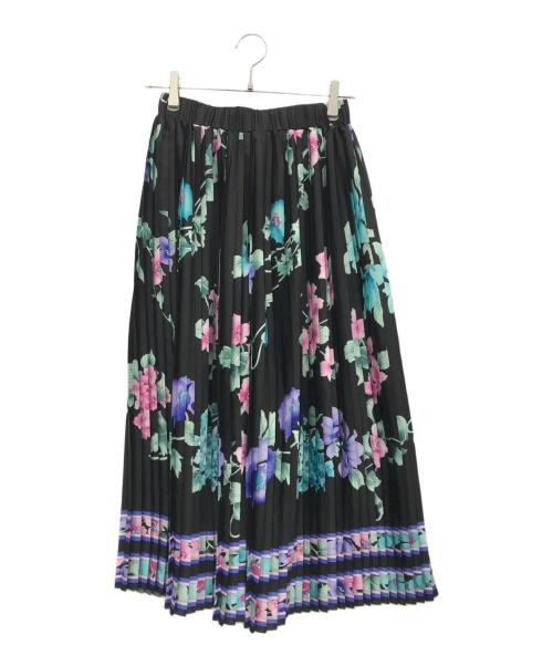 LEONARD（レオナール）LEONARD (レオナール) 花柄プリーツパンツ ブラック サイズ:38の古着・服飾アイテム