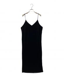 THIRD MAGAZINE（サードマガジン）の古着「ベロアキャミワンピース」｜ネイビー