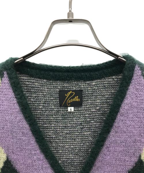 Needles（ニードルズ）Needles (ニードルズ) Mohair Cardigan Diamond グリーン サイズ:Sの古着・服飾アイテム