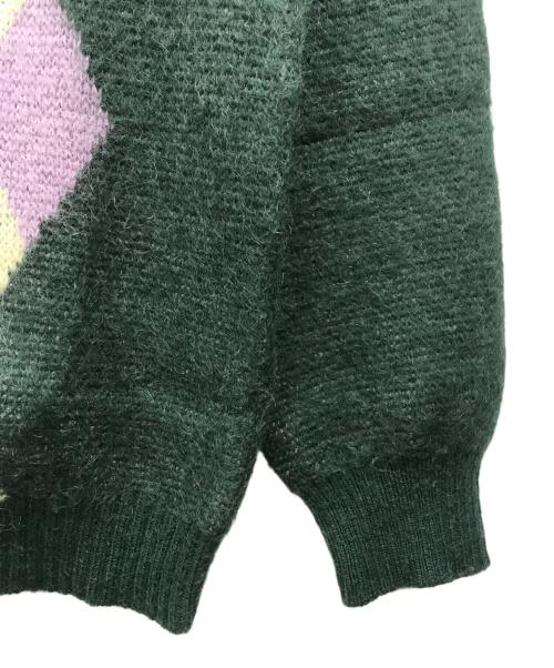 Needles（ニードルズ）Needles (ニードルズ) Mohair Cardigan Diamond グリーン サイズ:Sの古着・服飾アイテム
